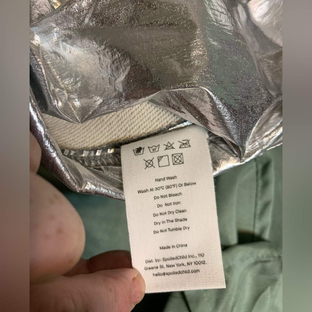 NWOT Limited Edition Chrome Hoodie designed by Jeremy Scott, Size Small - Picture 5 of 6